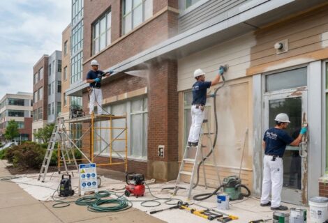 How Do MA Commercial Painting Contractors Prepare a Building Before Painting?