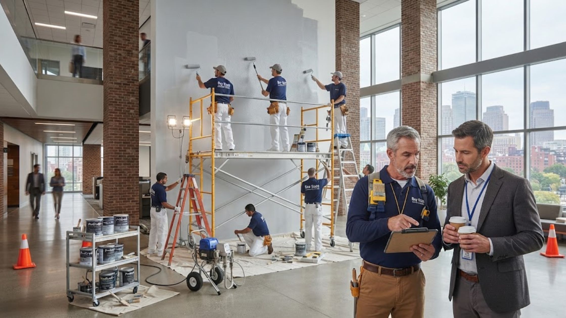 What is the average cost for MA commercial painting contractors?