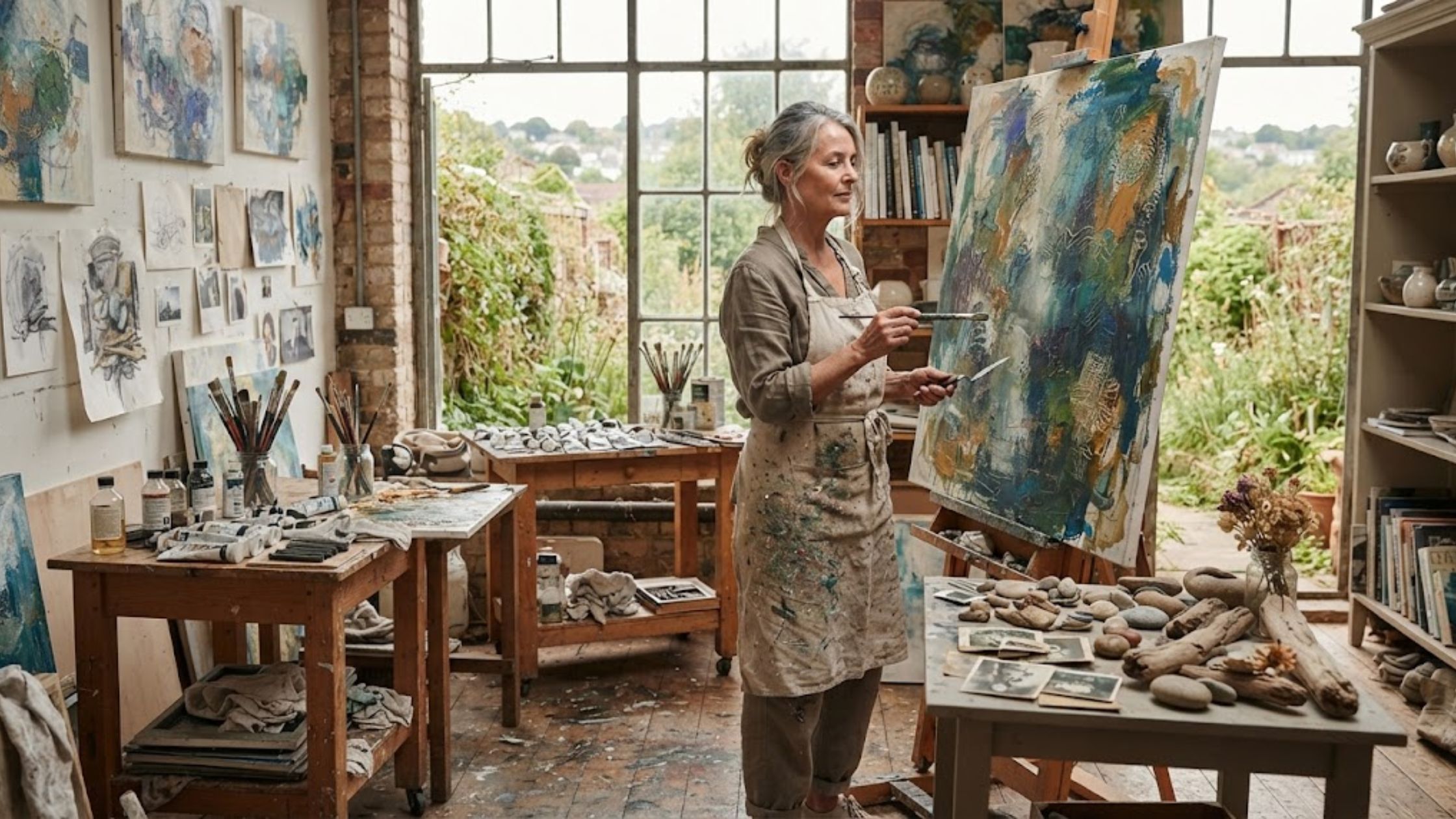 What is the background story of b wilder painting and her artistic journey?