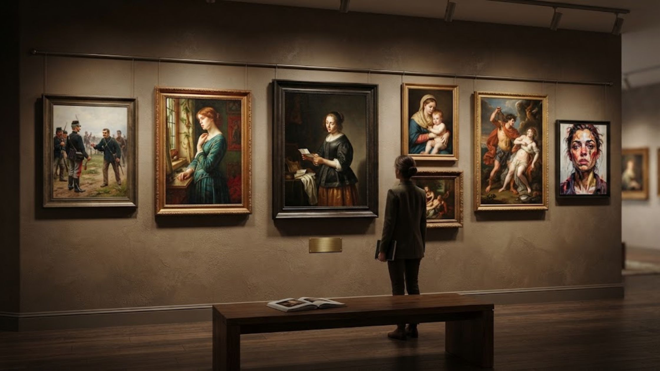 What role do emotion and storytelling play in these captivating paintings?