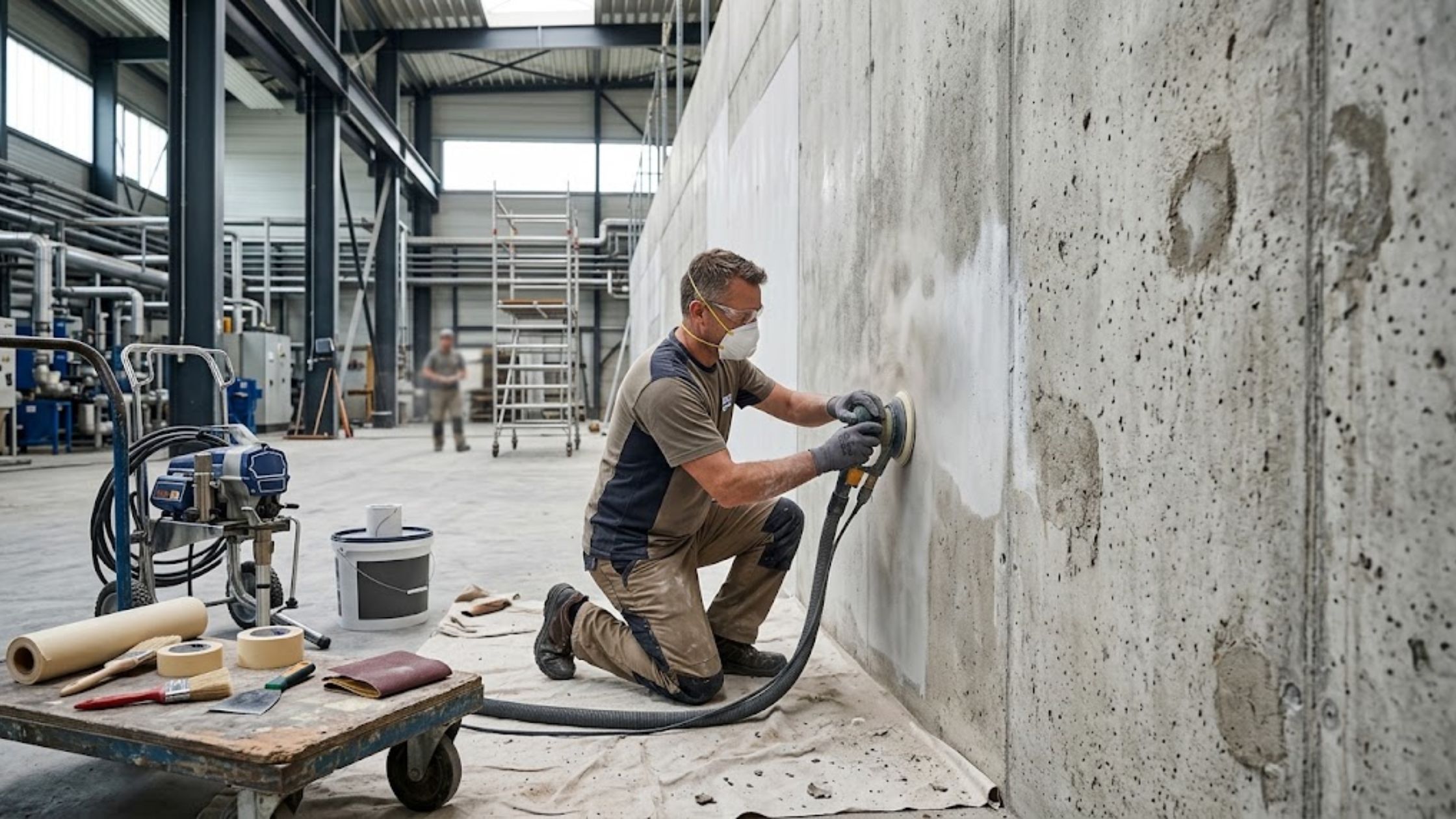 Why is surface preparation critical for a commercial painting company?